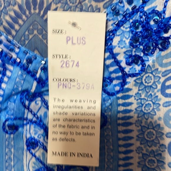 Plus size blouse made in India by Double Decker - Picture 2 of 2